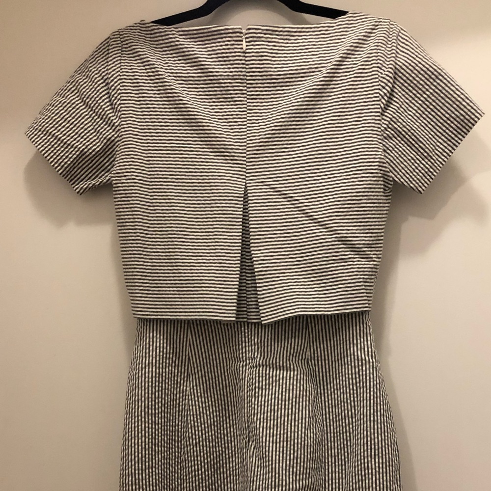 HP🔥 NWT Banana Republic Seersucker Layered Dress - Picture 7 of 8